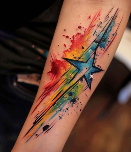 shooting star tattoo meaning 13